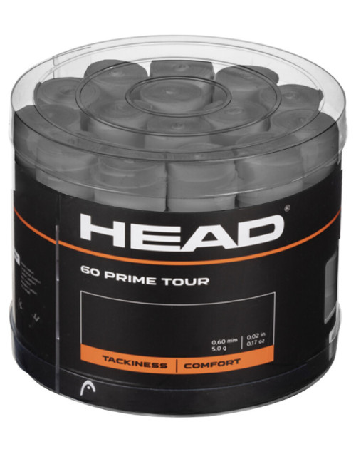 Намотка HEAD Prime Tour 60 pcs Pack (Overgrip)  GREY 1шт