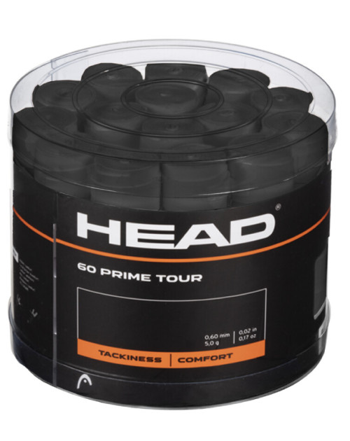 Намотка HEAD Prime Tour 60 pcs Pack (Overgrip)  black 1 шт