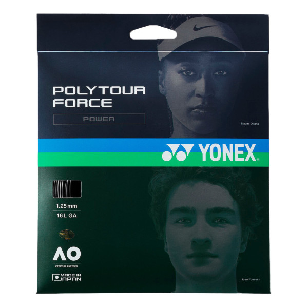 Струна для тенісу Yonex Poly Tour Force Black (12m) (16LGa/1.25mm) Струна для тенісу Yonex Poly Tour Force Black (12m) (16LGa/1.25mm)