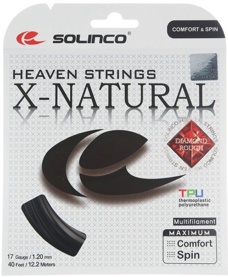 Теннисные струны SOLINCO X-NATURAL DIAMOND ROUGE 12m 1.30 BLACK