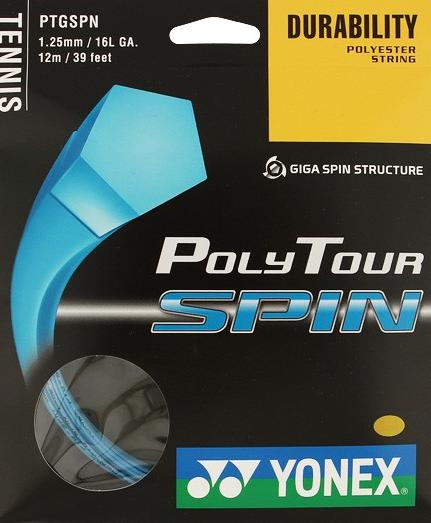 Теннисные струны YONEX POLY TOUR SPIN 125 COBALT BLUE 12m